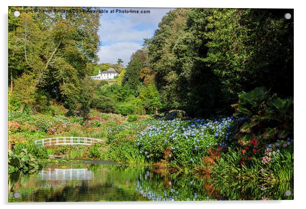  Cornish garden Acrylic by Kevin Britland