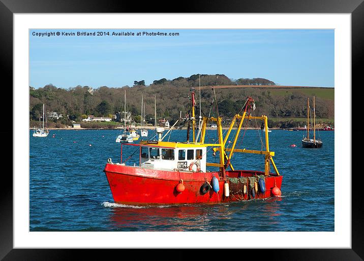 cornish fishing boat Framed Mounted Print by Kevin Britland
