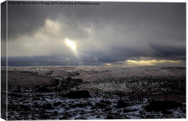  A Wintry Marsden Moor Canvas Print by Jonathan Wragg