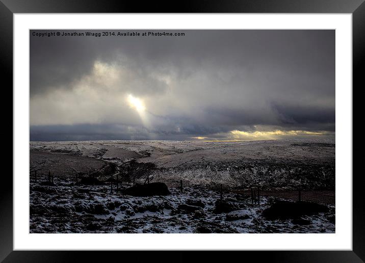  A Wintry Marsden Moor Framed Mounted Print by Jonathan Wragg