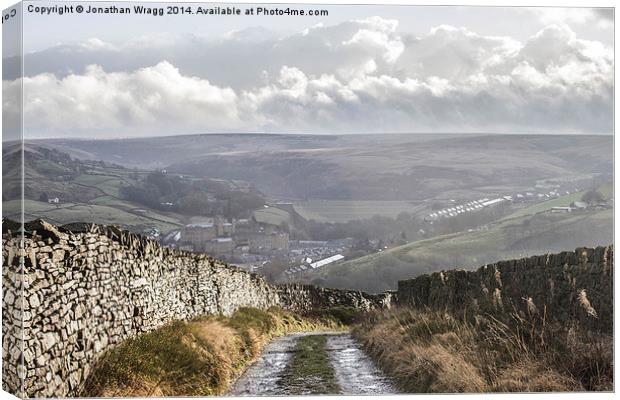 Marsden in Winter Canvas Print by Jonathan Wragg