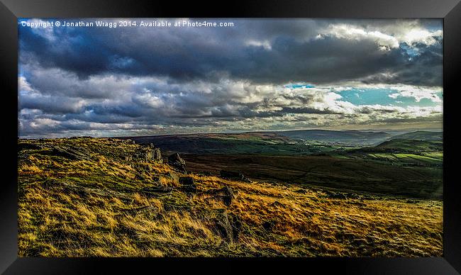View Over Diggle, Oldham Framed Print by Jonathan Wragg