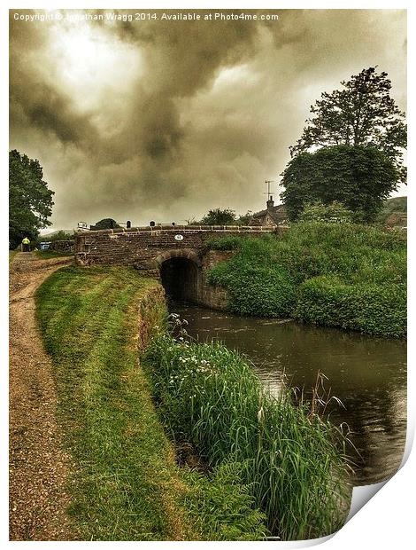  Bridge 55 On The Huddersfield Narrow Canal Print by Jonathan Wragg