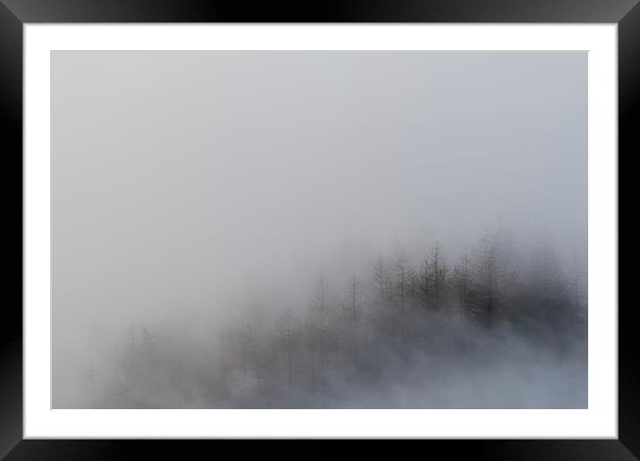  Mam Tor Misty Trees Framed Mounted Print by James Grant