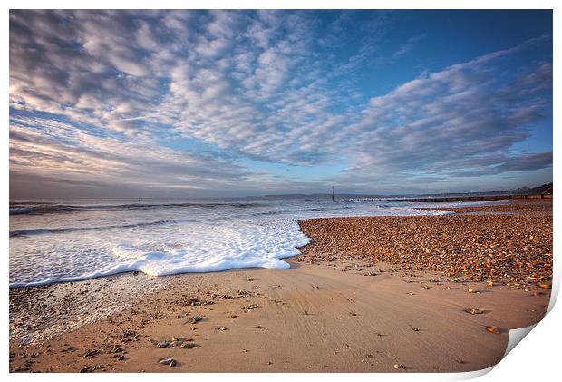  Beautiful Beach Morning Print by Jennie Franklin