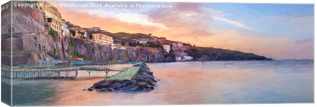 Sorrento Sunset Canvas Print by Julie Woodhouse