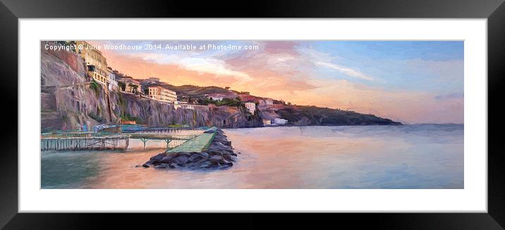Sorrento Sunset Framed Mounted Print by Julie Woodhouse