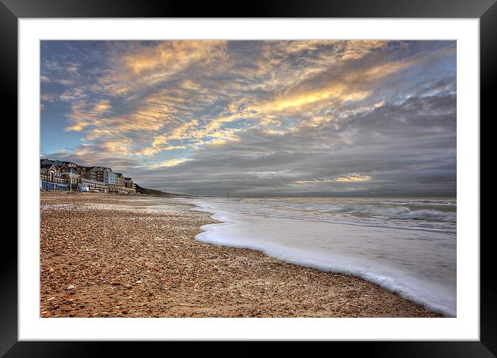  The Beach front at Boscombe Framed Mounted Print by Jennie Franklin