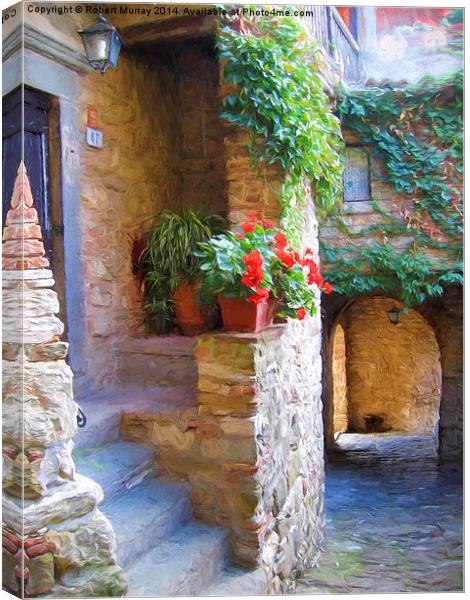 87 Montefioralle Alley Canvas Print by Robert Murray