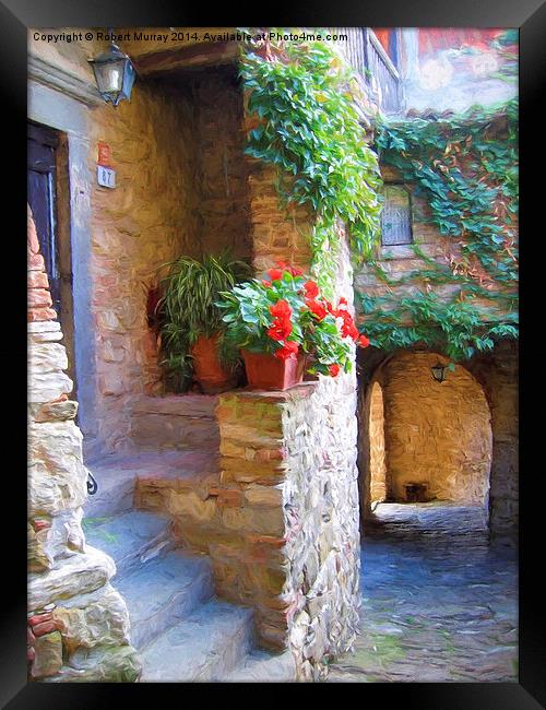 87 Montefioralle Alley Framed Print by Robert Murray