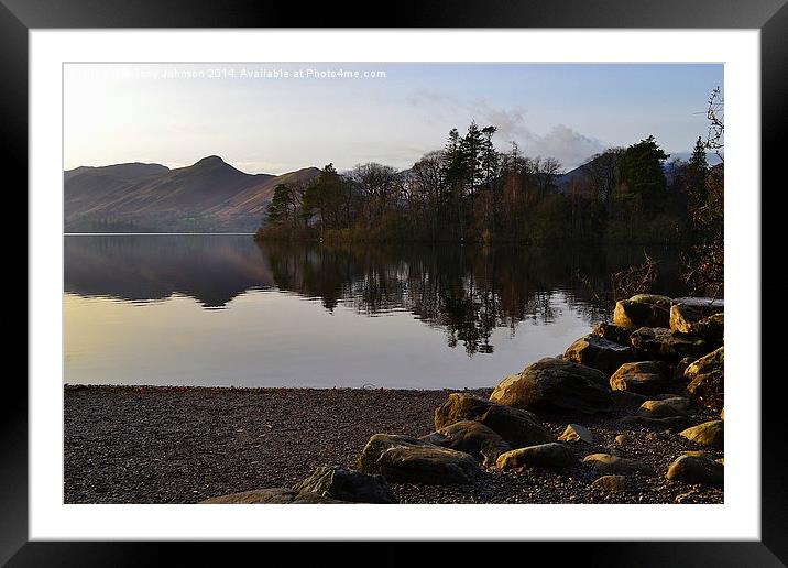 Late Afternoon at Derwentwater Framed Mounted Print by Tony Johnson