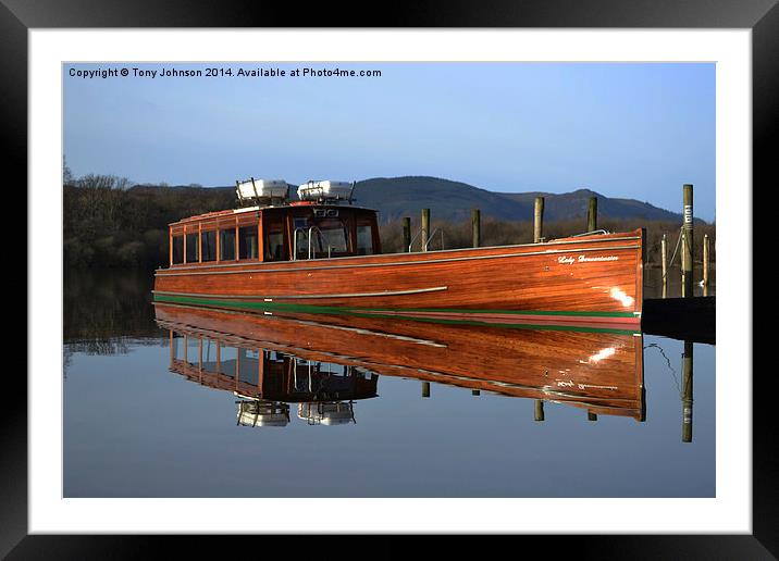  Lady Derwentwater Reflections Framed Mounted Print by Tony Johnson