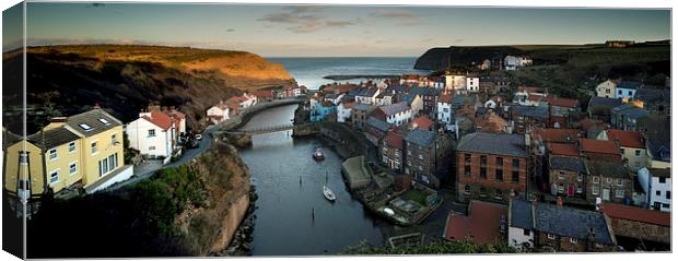  Staithes North Yorkshire, Panoramic Canvas Print by Dave Hudspeth Landscape Photography
