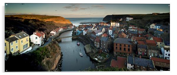 Staithes North Yorkshire, Panoramic Acrylic by Dave Hudspeth Landscape Photography