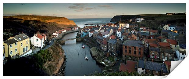  Staithes North Yorkshire, Panoramic Print by Dave Hudspeth Landscape Photography