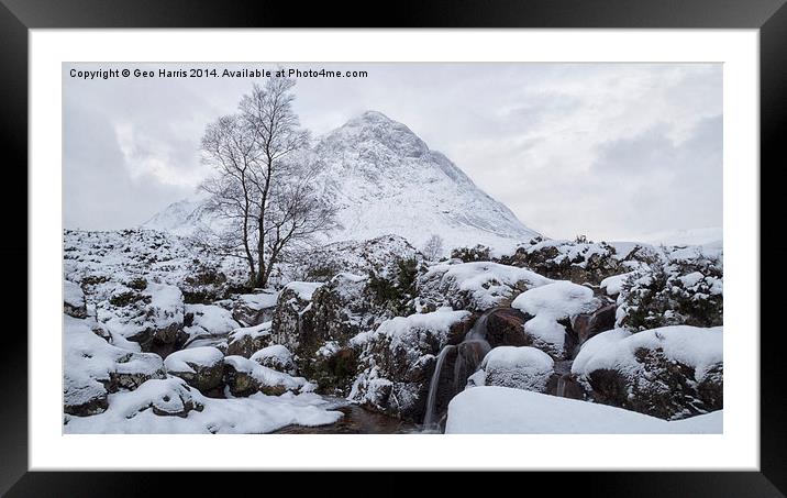  Buachaille Etive Mor Winter Delight Framed Mounted Print by Geo Harris