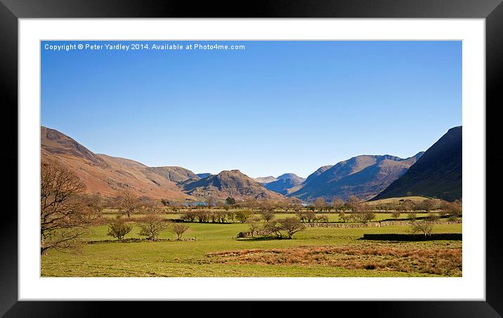 Towards Crummock Water  Framed Mounted Print by Peter Yardley