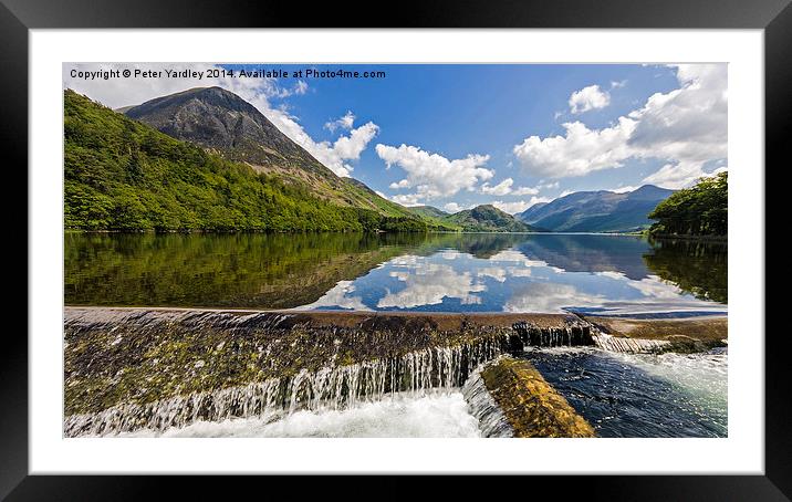 The Weir At Crummock Water  Framed Mounted Print by Peter Yardley