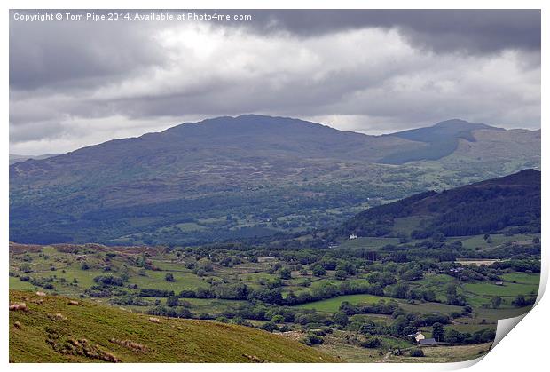 Picturesque Welsh Mountains & Hills. Print by Tom Pipe