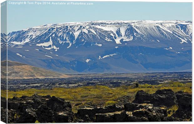  Beautiful snow capped Mountains of Iceland. Canvas Print by Tom Pipe