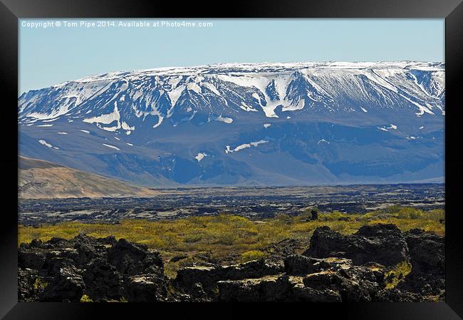  Beautiful snow capped Mountains of Iceland. Framed Print by Tom Pipe
