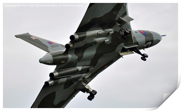  Vulcan XH558 swooping descent for the missed appr Print by Tom Pipe