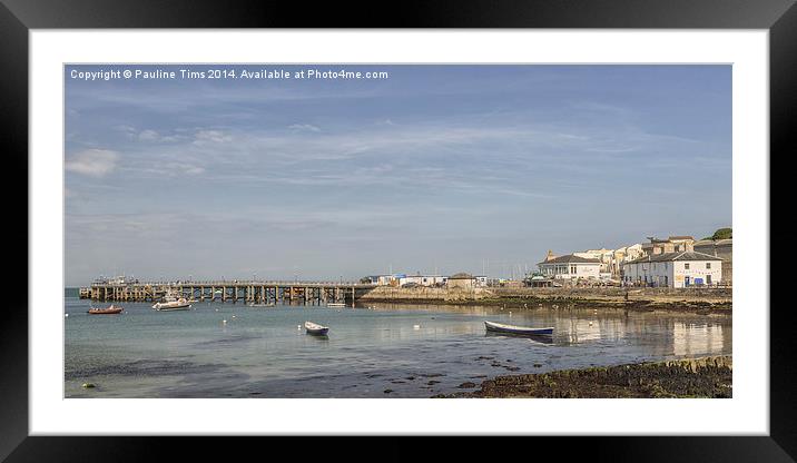  Swanage Pier Dorset UK Framed Mounted Print by Pauline Tims