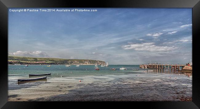  Swanage Bay Framed Print by Pauline Tims