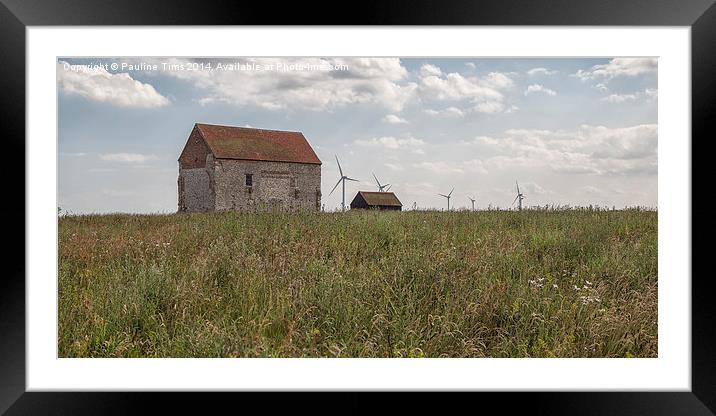  Saint Peter on the Wall  chapel Bradwell on Sea E Framed Mounted Print by Pauline Tims