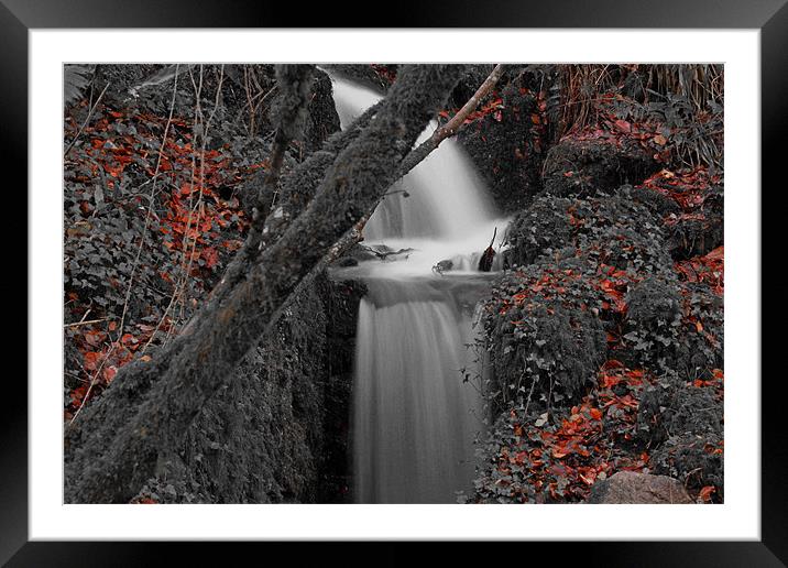 waterfall Framed Mounted Print by allen martin