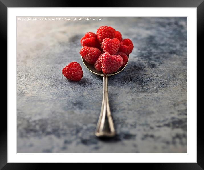  Raspberries Framed Mounted Print by James Rowland