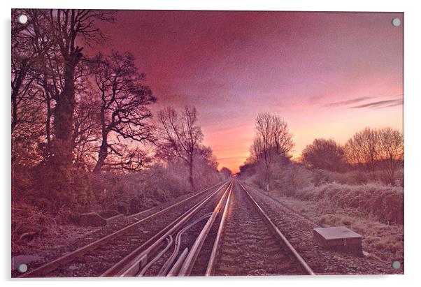  Kemsing Railway Acrylic by Dawn Cox