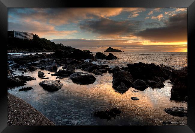  Meadfoot Beach Sunrise  Framed Print by Rosie Spooner