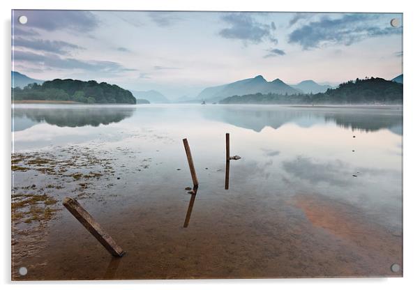 Derwent Water Lake District Acrylic by Rick Bowden