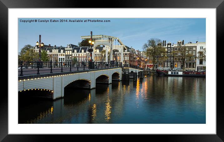 Magere Brug, Amsterdam Framed Mounted Print by Carolyn Eaton