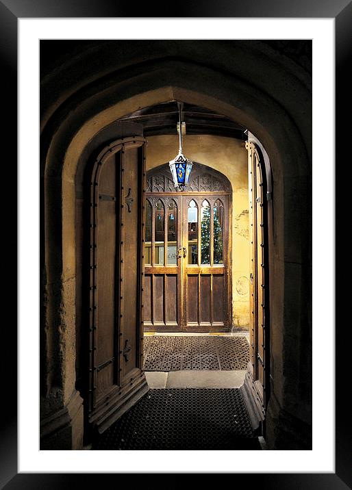  Bath Abbey door Framed Mounted Print by Tony Bates