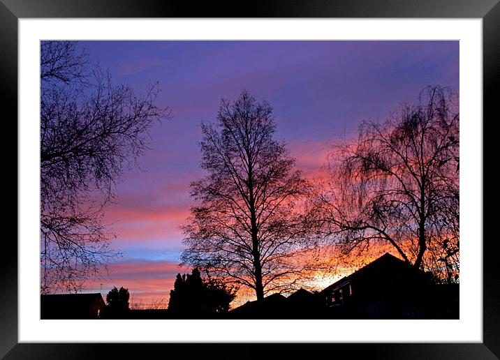  Sun setting over Bicester   Framed Mounted Print by Tony Murtagh