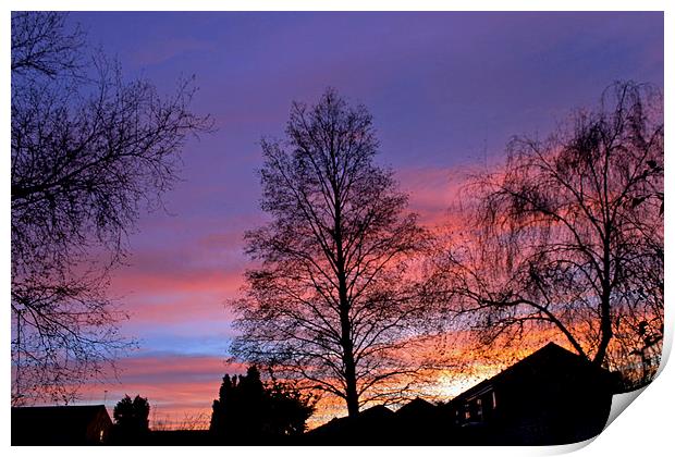  Sun setting over Bicester   Print by Tony Murtagh