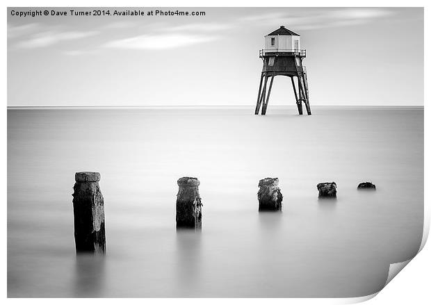  Dovercourt Lighthouse and Posts Print by Dave Turner