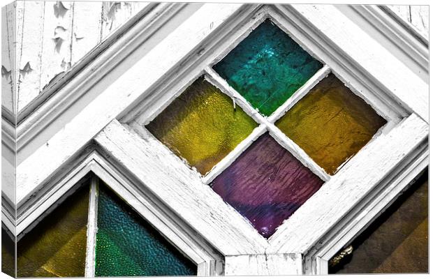 Old Stained Glass Windows  Canvas Print by Tom and Dawn Gari
