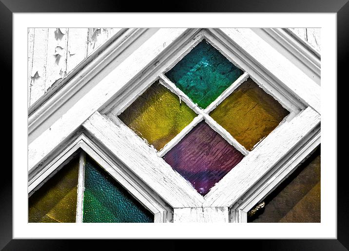 Old Stained Glass Windows  Framed Mounted Print by Tom and Dawn Gari