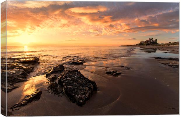  Bamburgh Sunrise Canvas Print by Northeast Images