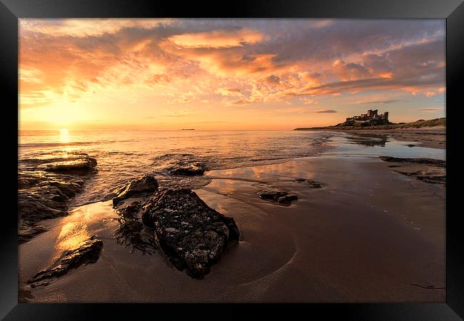  Bamburgh Sunrise Framed Print by Northeast Images