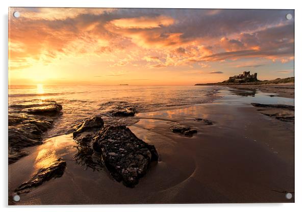  Bamburgh Sunrise Acrylic by Northeast Images