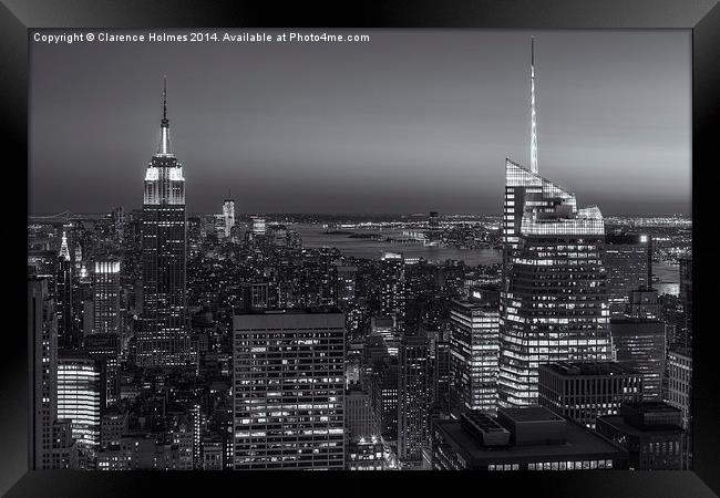 Top of the Rock Twilight V Framed Print by Clarence Holmes