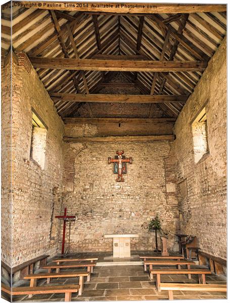  Saint Peter on the Wall Chapel Bradwell on Sea Es Canvas Print by Pauline Tims