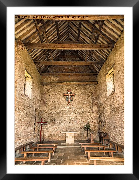  Saint Peter on the Wall Chapel Bradwell on Sea Es Framed Mounted Print by Pauline Tims