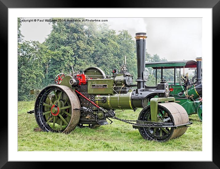 Steam Road Roller at Onslow  Framed Mounted Print by Paul Williams