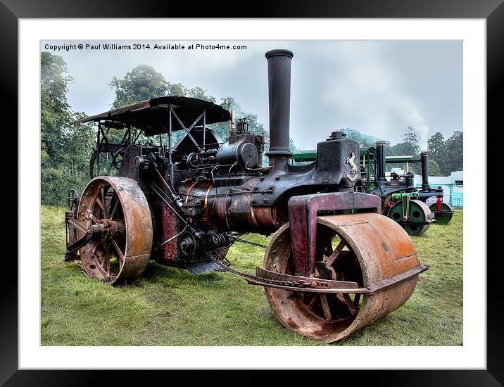 Aveling Steamroller  Framed Mounted Print by Paul Williams