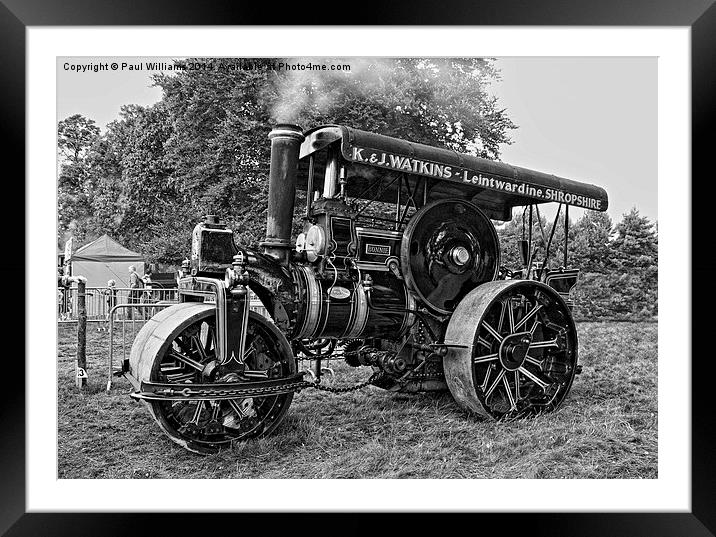 Steam Roller  Framed Mounted Print by Paul Williams